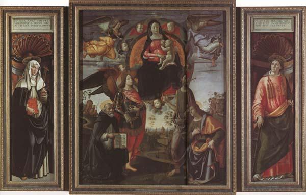 Domenicho Ghirlandaio Madonna in der Gloriole mit Heiligen
